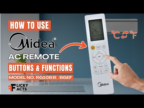 How to Use: Midea AC Remote Buttons & Functions | Heat Pump Remote Guide | Model No. RG10B(B)/BGEF