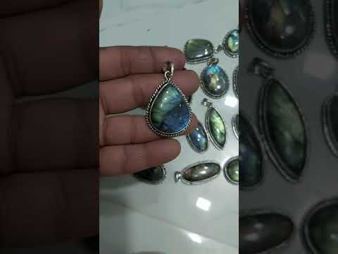 Natural Labradorite MGemstone Pendant