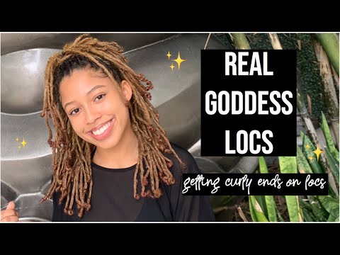 DIY curly / loose ends on locs // real goddess locs |...
