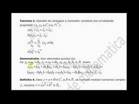 X-Numere complexe-Forma algebrica a unui numar complex - Notiuni teoretice