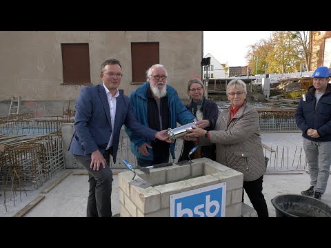 Grundsteinlegung für neues Bürgerhaus in Burg Stargard