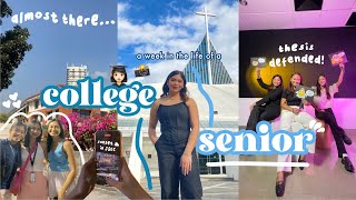 COLLEGE SENIOR DIARIES: a week in my life in uni, grad shoot, uaap games, thesis defense 👩🏻‍🎓📸
