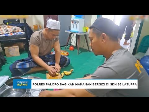 POLRES PALOPO BAGIKAN MAKANAN BERGIZI DI SDN 36 LATUPPA