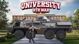 University Campus BTR Warfare! (OT-64) Infantry + Armor Combined Arms Airsoft