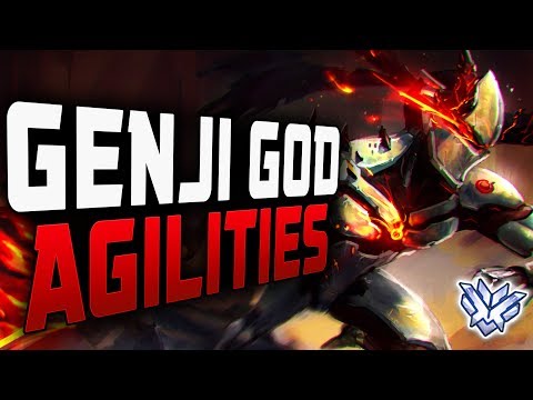 Pro Genji Gameplay - Agilities! 4255 SR [ OVERWATCH SEASON 12 TOP 500 ]