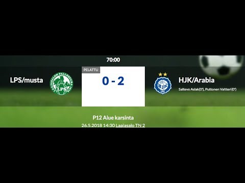 P12 Alue karsinta: LPS/musta - HJK/Arabia 26.5.2018