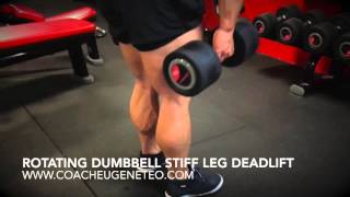 Rotating Dumbbell Stiff Leg Deadlift exercise video thumbnail