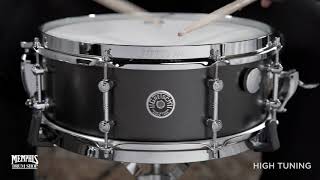 Video thumbnail for Gretsch 14x5.5 Brooklyn Standard Snare Drum - Satin Black Metallic (GAS5514-ST) by Memphis Drum Shop