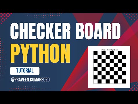 Create A Checker Board Using Python Python Programming