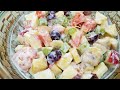 HOW TO MAKE MIXED FRUIT SALAD || YOGURT MIXED WITH FRUITS