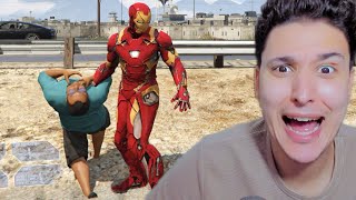 ايرون مان الرجل الحديدى ???? سلسة الابطال الخارقين فى قراند 5