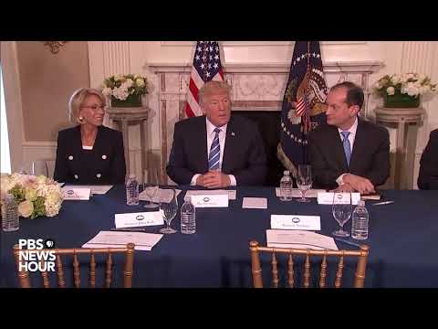 President Donald trump speaks on jobs and North Korea at workforce roundtable