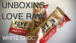 UNBOXING LOVE RAW WHITE CHOC CREAM WAFER BARS #shorts