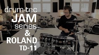 Video thumbnail for drum-tec Jam series electronic drums performance with Roland TD-11 sound module by drumtecTV