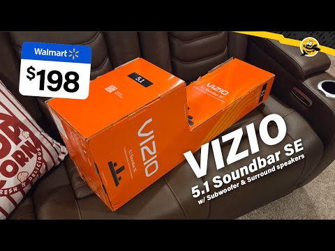 VIZIO 5.1 Soundbar SE, Wireless Subwoofer, Surround Sound w/Dolby Atmos & DTS:X, Bluetooth Speaker, QuickFit™ Compatible – SV510X-08 (New, 2024 Model) video review thumbnail