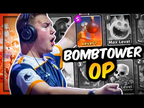 BOMB TOWER OP?! 12 Win Hog Bomb Tower Cycle Deck LIVE Grand Challenge - Clash Royale