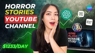 How I Made A Horror Story Youtube Channel using only AI Tools! | Faceless Channel Idea