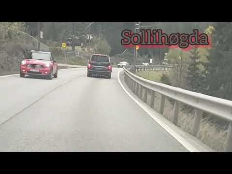 Driving from Hønefoss to Bærum .