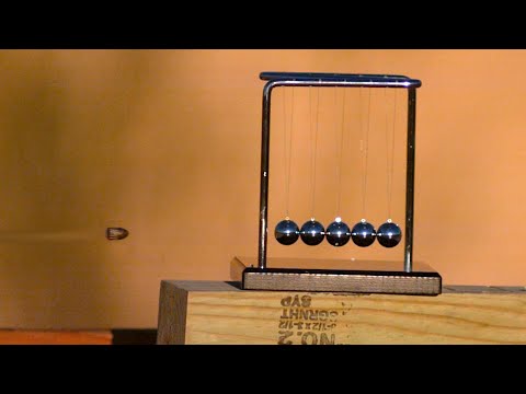 Bullet vs Newton’s Cradle at 100,000 FPS - The Slow Mo Guys"