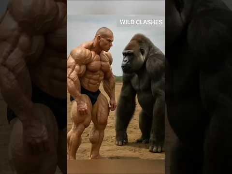 Gorilla Defeats Bodybuilder with One Finger 😱💪🦍