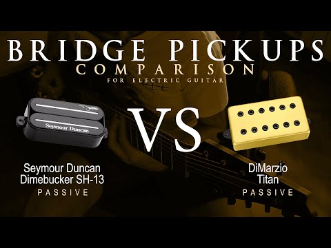 Seymour Duncan DIMEBUCKER SH-13 vs DiMarzio TITAN - Bridge Guitar Pickup Comparison Tone Demo