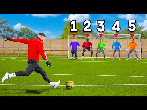1 PRO FOOTBALLER vs 5 GOALKEEPERS