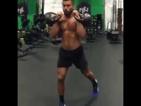 Double Kettlebell Clean to Reverse Lunge & Press