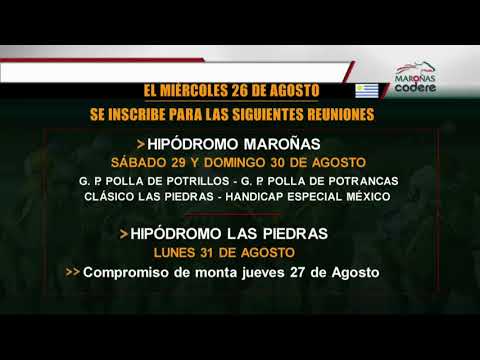 CARRERAS MARONAS 23 DE AGOSTO 2020 - WWW.MARONASONLINE.COM