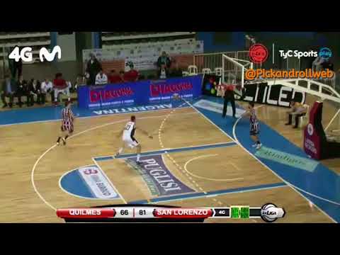 Quilmes   San Lorenzo   Robo y volcada Calfani 4toC   Super20 #LNB   1 11 2017