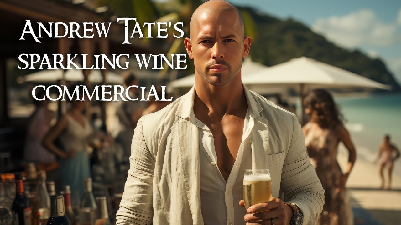 Sparkling wine by Top G | I asked ai to make an Andrew Tate sparkling wine commercial [4K]
