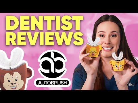 DYCROL Kids U Shaped Electric Toothbrush with 4 Brush Heads, Sonic Toothbrush Kids with 5 Modes, Cartoon Dinosaur 360-Degree Cleaning IPX7 Waterproof Design (2-6 Age (Blue)) video review thumbnail
