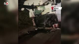 TIR Önünde Seyreden TIR’a Çarptı 1 Yaralı