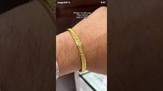 Stylish and elegant men's kada bracelet #psggold #goldjewellery #mensbracelet