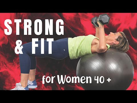 Stability Ball Total Body Strength Workout for Women Over 40 [GRAB YOUR FITNESS BALL!]