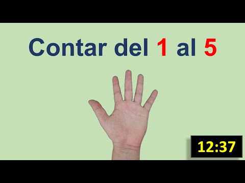 Contar los números del 1 al 5 con los dedos para niños