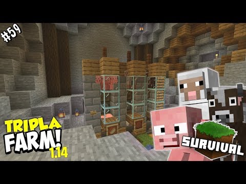 | MINECRAFT VANILLA | TRIPLA FARM DI MAIALI, PECORE E MUCCHE IN 1.14 #59