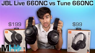 Video thumbnail for JBL Live 660NC vs Tune 660NC - $99 vs $199 - Bluetooth Noise Cancelling Headphone Comparison Review by MajorHiFi