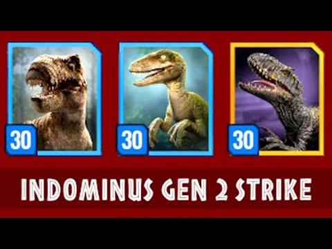 NEW INDOMINUS REX GEN 2 MAX LEVEL 30 EPIC STRIKE EVENT (JURASSIC WORLD ALIVE)