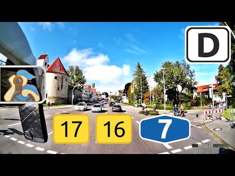 Deutschland. B17, B16, B310, A7 (E532). [ Hohenschwangau - ✕ A96 (Memmingen) ]