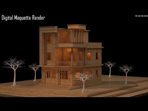 How to Create Digital Marquette Render Model with V-Ray for SketchUp (#sketchup)