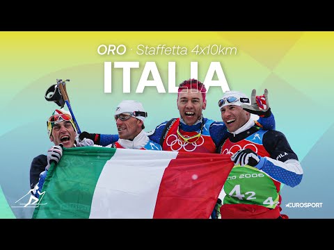 STAFFETTA azzurra d'ORO nella 4x10 km di sci di fondo | TORINO 2006 | RIVIVI LA GARA