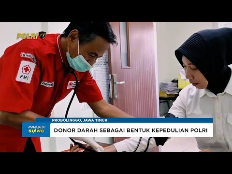 POLRES PROBOLINGGO GELAR DONOR DARAH RAYAKAN HUT KE-77 POLWAN
