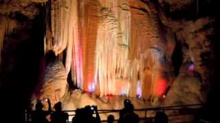 preview picture of video 'Colourful Light Show God Bless America at Meramec Caverns on Route 66'