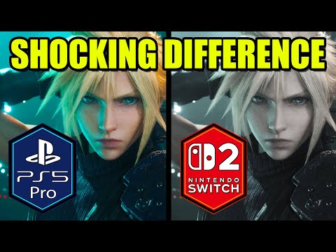 Final Fantasy 7 Remake Nintendo Switch 2 vs PS5 Pro Comparison