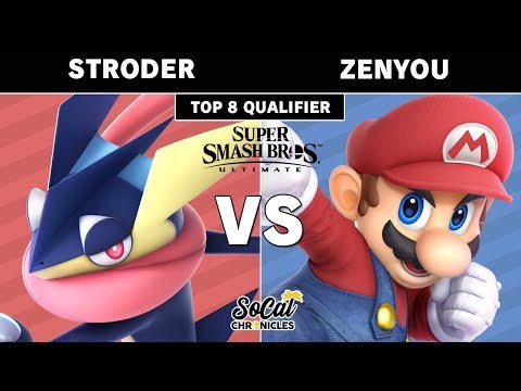 Smash Ultimate Tournament - Stroder (Greninja) Vs. eM | Zenyou (Mario) Winners Quarters