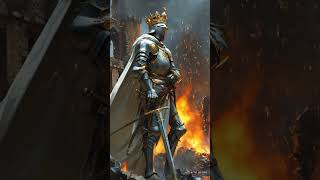 The Fallen Kingdom: Crowned Knight in Burning Ruins 🏰🔥 | Epic Fantasy Art