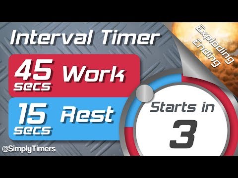 45 sec work 15 sec rest Interval Timer (45/15 interval timer) up to 60 reps with exploding ending