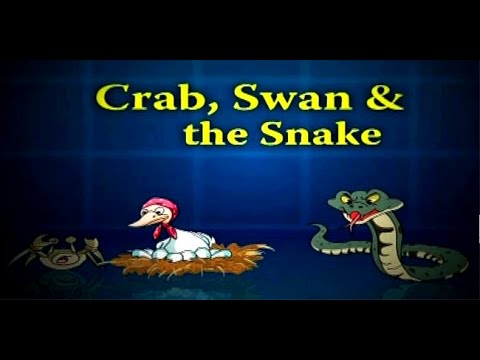 CRAB, SWAN & THE SNAKE | KIDS WORLD | EASY LEARN STORIES | ENGLISH STORIES