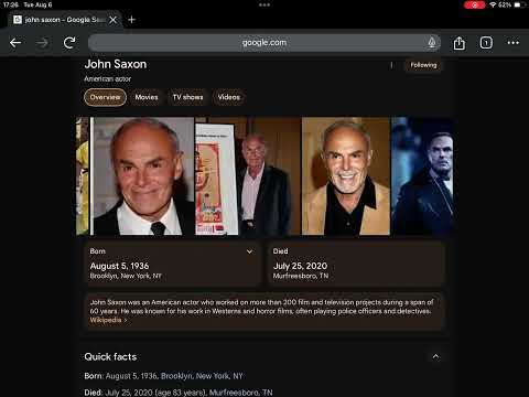 5th Anniversary of John Saxon’s Death