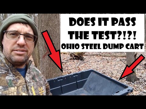 Using Our New Dump Cart | Ohio Steel Hybrid Poly Swivel Dump Cart